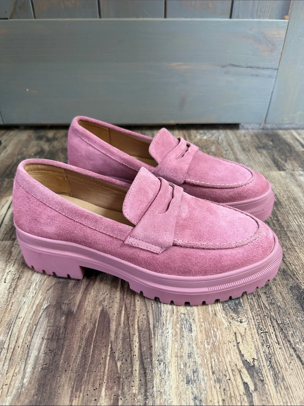 Patina by Portland Leather Zoe Chunky Loafer Foxglove Size 9 - Picture 3 of 8